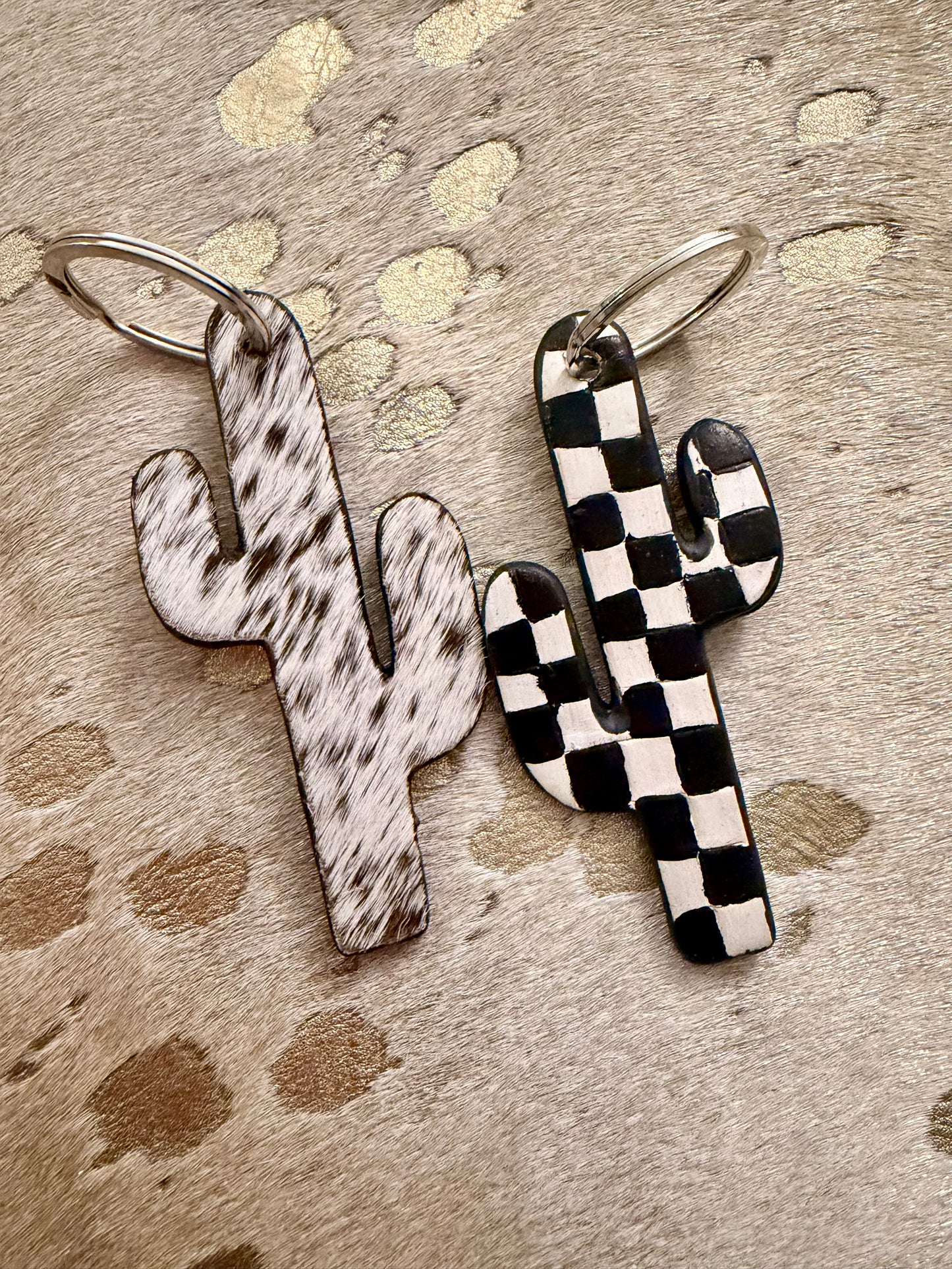 Cowhide Leather Keychain (Two Sided)