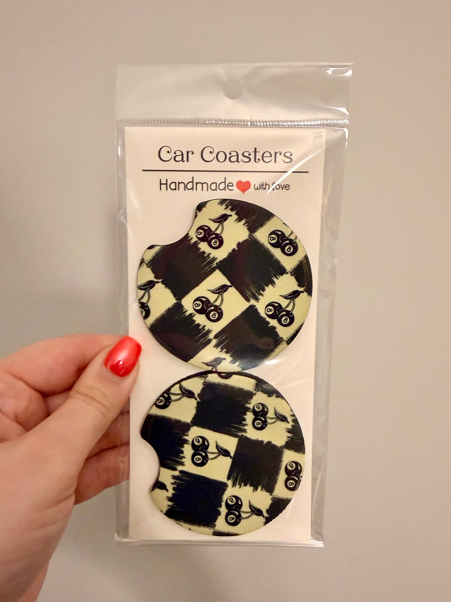 Checkered Cherries Coasters