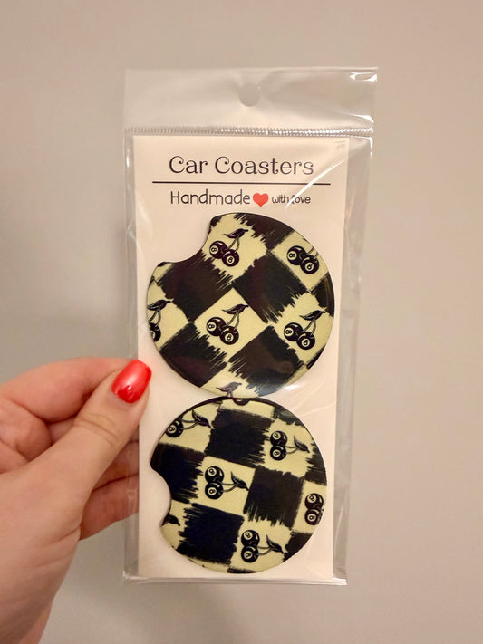 Checkered Cherries Coasters