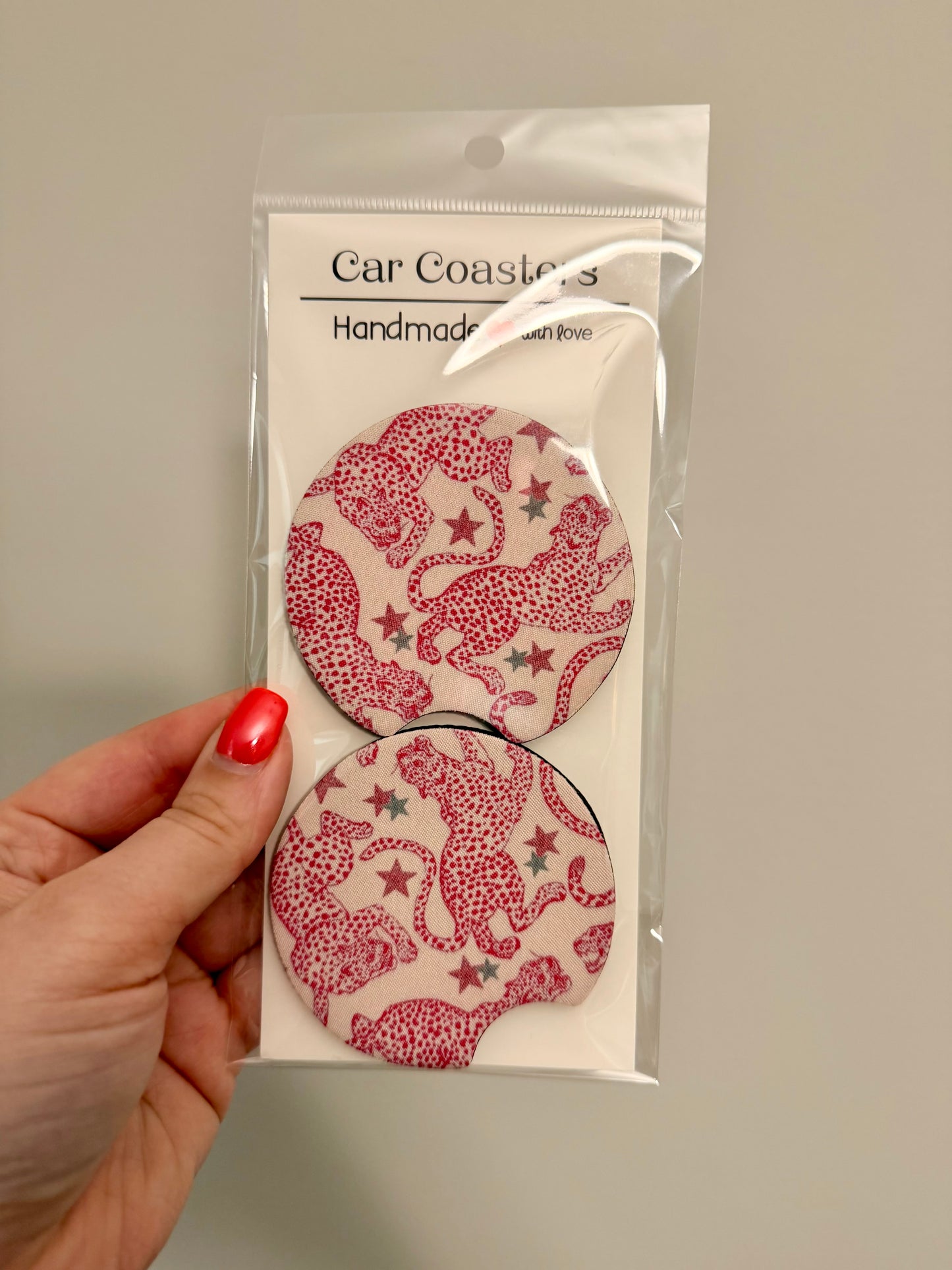Pink Cheetah Coasters