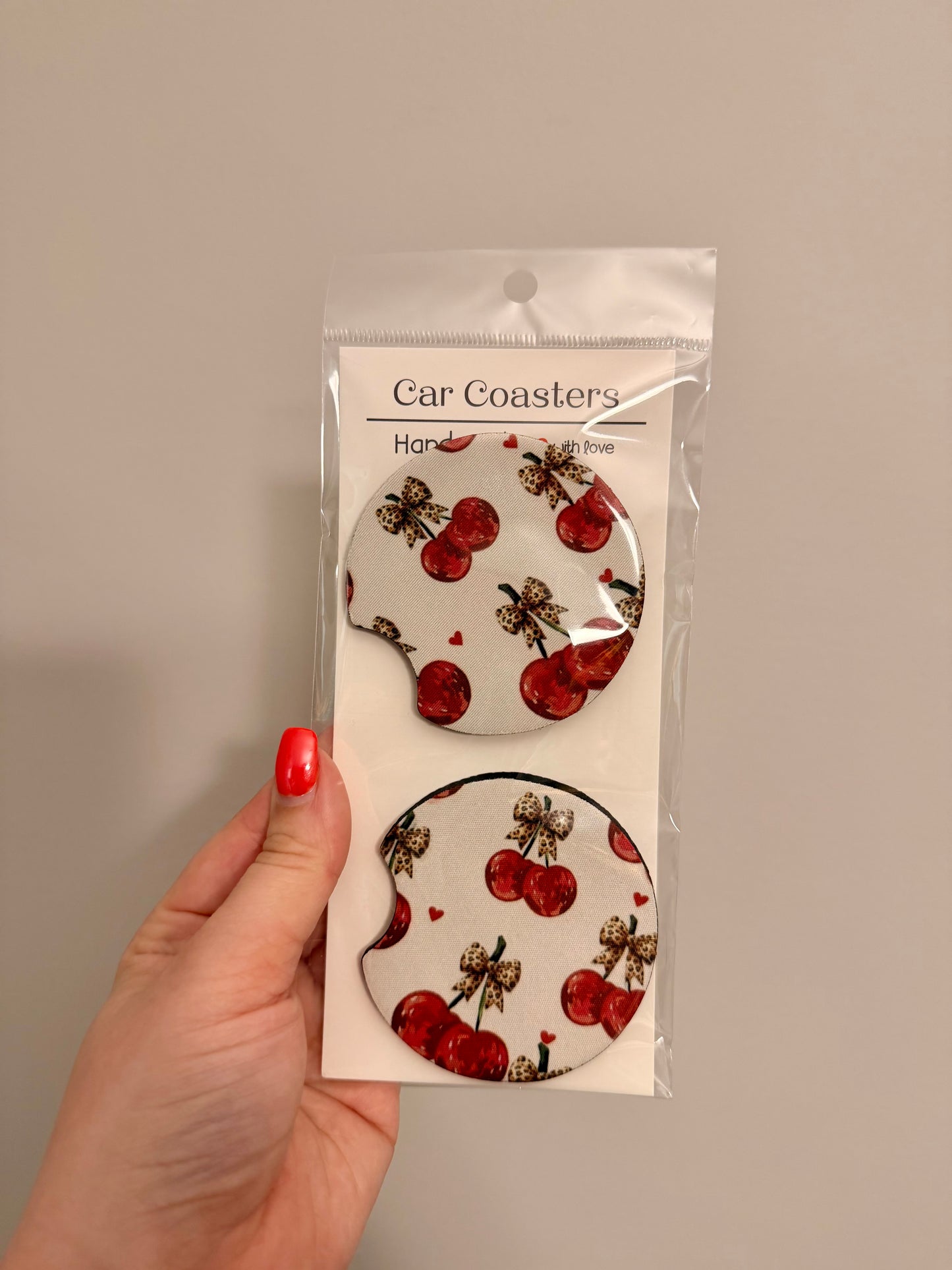 Cherry Bow Coasters
